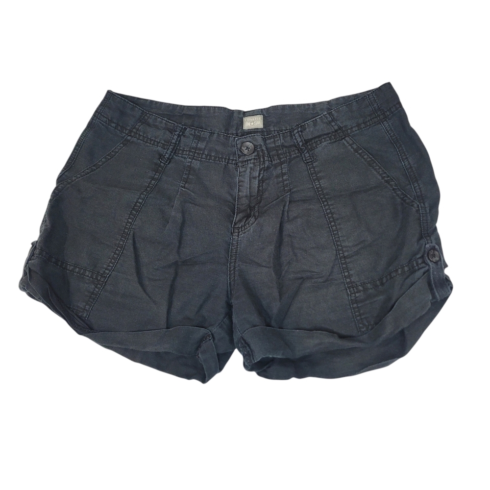 Converse One Star Linen Blend Cuffed Summer Shorts Size 8